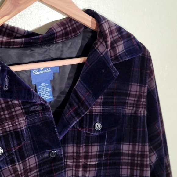 Faconnable Plaid Faux Velvet Jacket - Picture 3 of 7